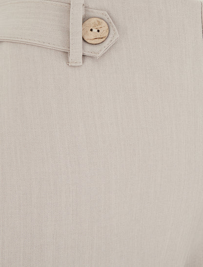Short uni élastiqué - Taupe - 3