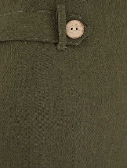Short uni élastiqué - Kaki - 3