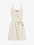 Combishort fluide à fines bretelles - Beige - 1