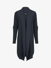 Gilet oversize ouvert - Marine - 1