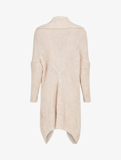 Gilet oversize ouvert - Beige - 2