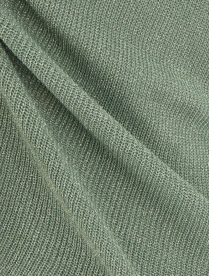 Débardeur en fine maille à détail irisé - Kaki - 3