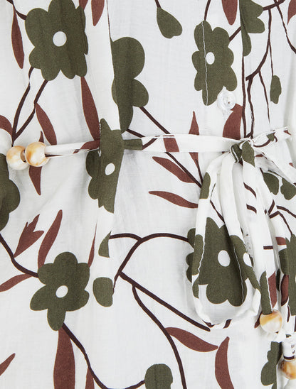 Top sans manches imprimé floral - Kaki - 3