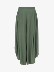 Pantalon texturé style sarouel fendu - Kaki - 1