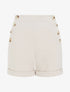 Short uni taille haute - Beige - 1