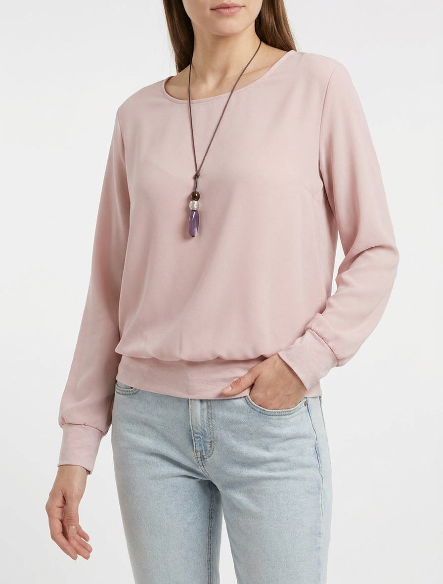 Oberteil mit Fledermausärmeln - Rose