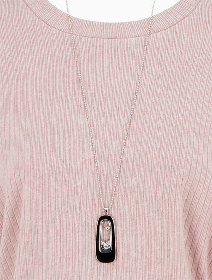 Pull côtelé à manches longues style chuave-souris - Rose - 3