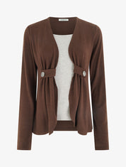 Pull style gilet en trompe l&