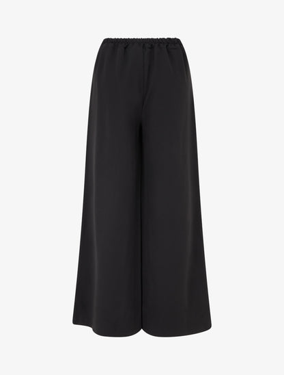 Pantalon ample à pan et bijou métallique - Noir - 2