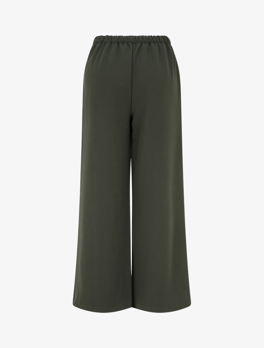 Pantalon taille haute à boutons et chaîne - Kaki - 2