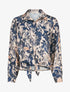 Chemise fluide à nouer imprimé fleuri - Marine - 1
