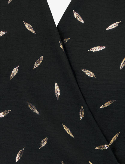 Top style portefeuille à plumes irisées - Noir - 3