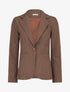Veste cintrée à fines rayures - Marron - 1