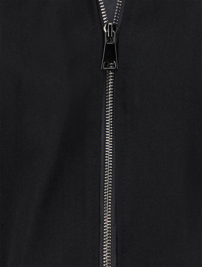 Bomber uni à bords élastiqués - Noir - 3