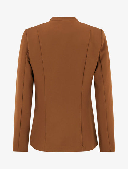 Veste droite à épaulettes - Camel - 2