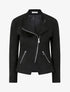 Veste style perfecto en suédine - Noir - 1