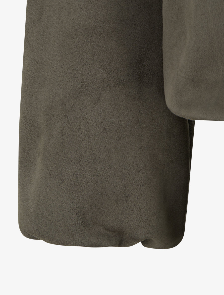 Veste en suédine style bomber coupe oversize - Kaki - 3