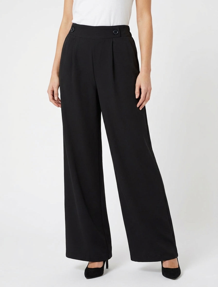 Uni Hose mit elastischem Bund - Schwarz