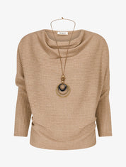 Pull côtelé et irisé - Taupe - 5