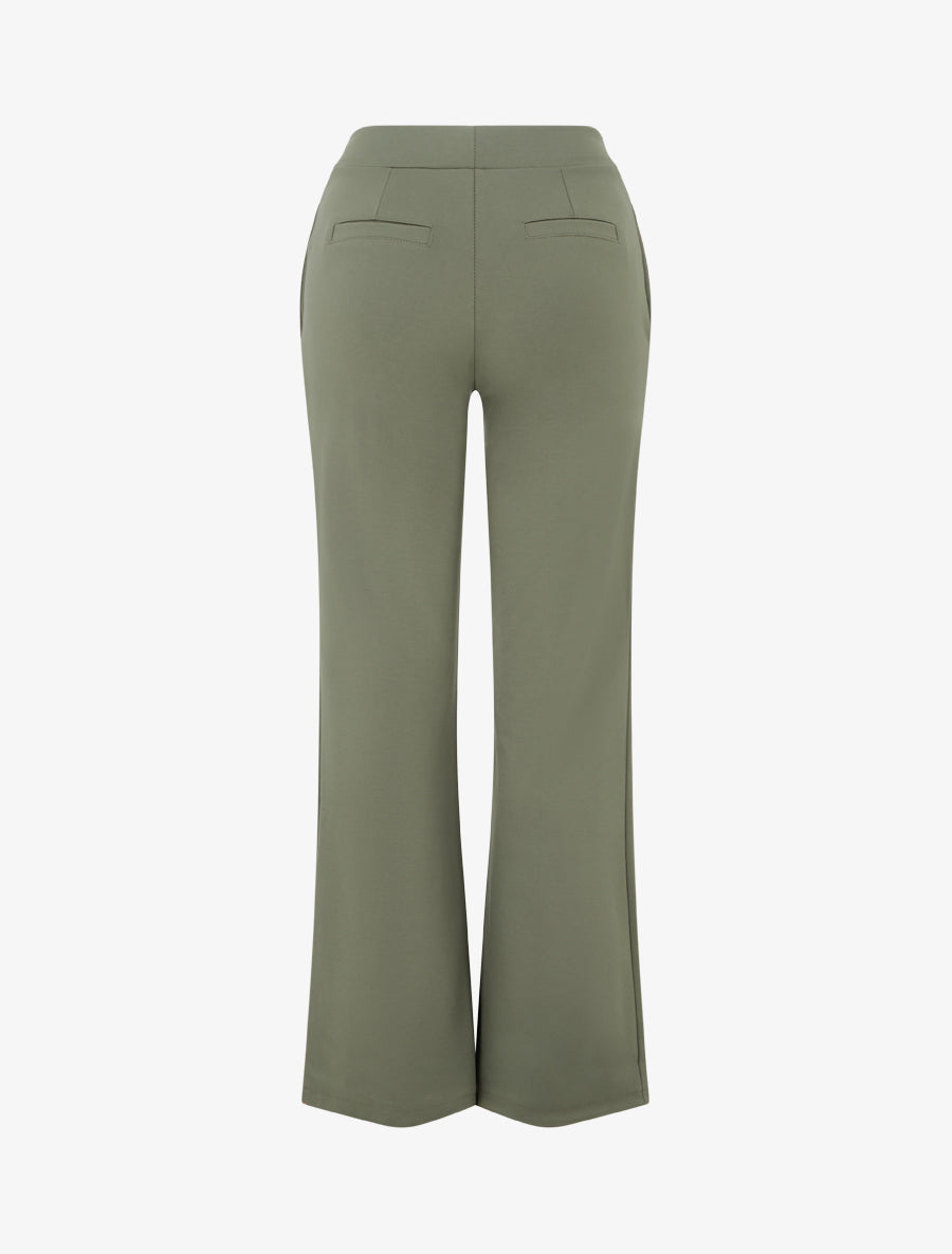 Pantalon uni coupe droite - Kaki - 2