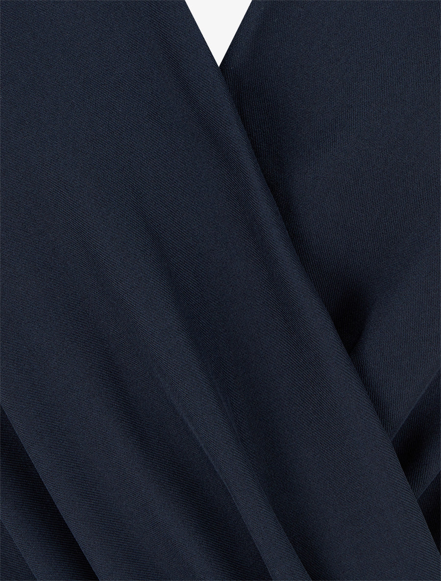 Combinaison ample sans manches à col cache-coeur - Marine - 3