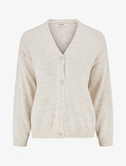 Gilet mohair ample à col V - Écru - 1