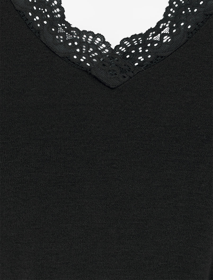 Robe droite bicolore - Noir - 3