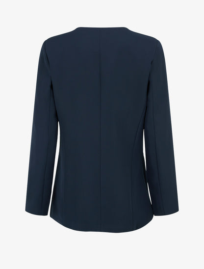 Blazer uni boutonné - Marine - 2