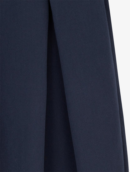 Pantalon taille haute coupe ample à plis - Marine - 3