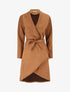 Trench long uni en suédine - Camel - 1