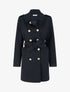 Manteau style officier en laine mélangée - Marine - 1
