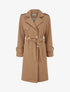 Manteau long à col cranté - Camel - 1