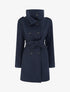Manteau long à col montant - Marine - 1