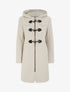 Duffle-coat uni à capuche - Crème - 1