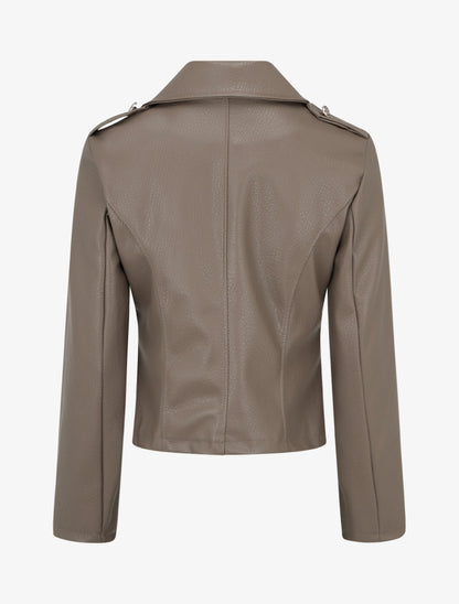 Veste simili style officier - Taupe - 2