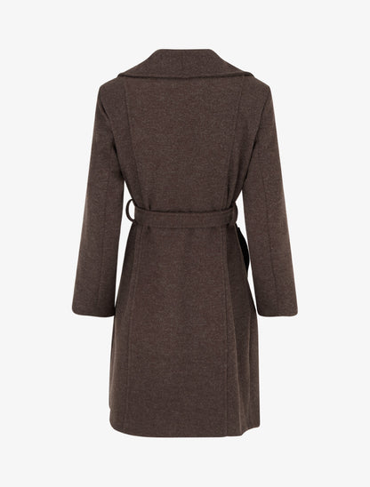 Manteau zippé col à revers - Marron - 2