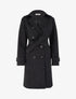 Manteau long croisé basique - Noir - 1