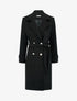 Manteau droit à col cranté - Noir - 1