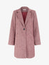 Manteau boutonné imprimé chevron - Rouge - 1