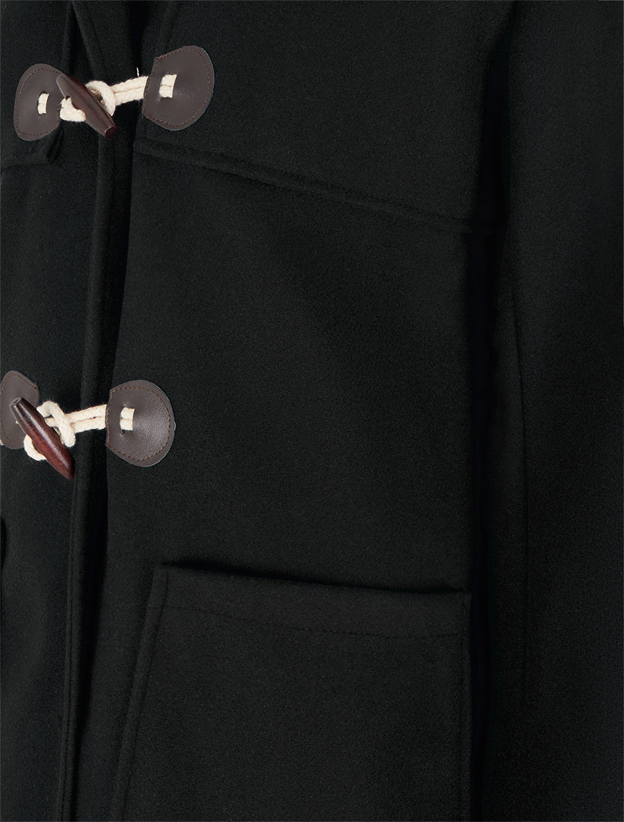 Duffle-coat droit long - Noir - 3