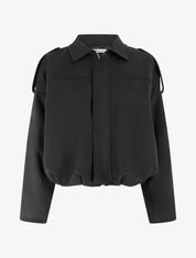 Bomber à col à pied - Noir - 1