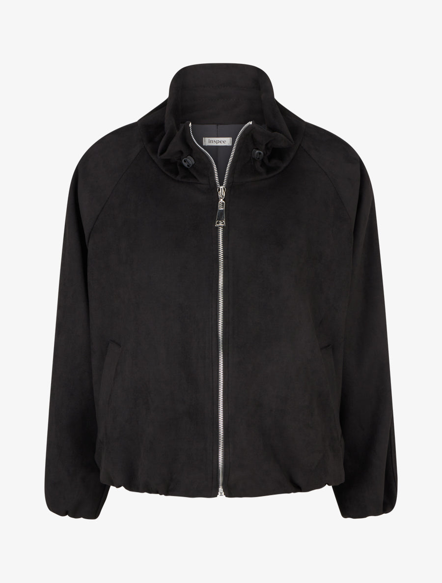 Bomber uni à poches - Noir - 1