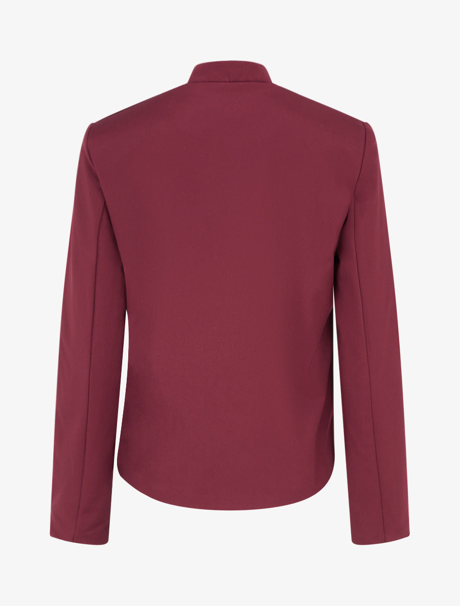 Veste droite ouverte style officier - Lie de vin - 2
