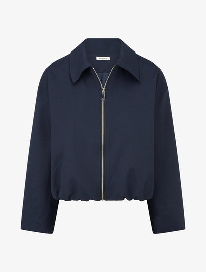 Bomber uni zippé - Marine - 1
