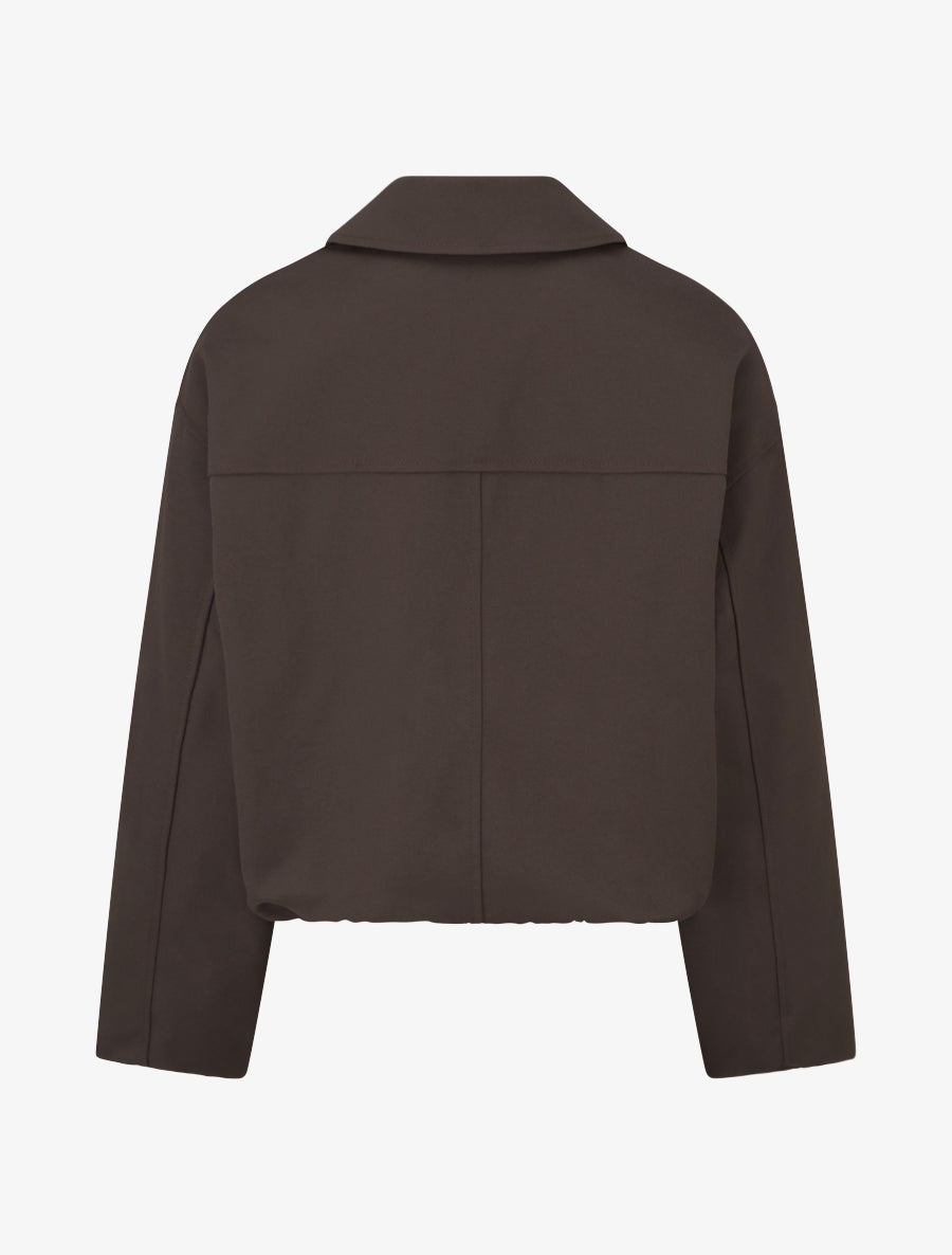 Bomber uni zippé - Marron - 2