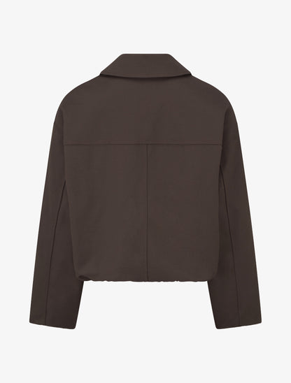Bomber uni zippé - Marron - 2