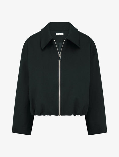 Bomber uni zippé - Noir - 1
