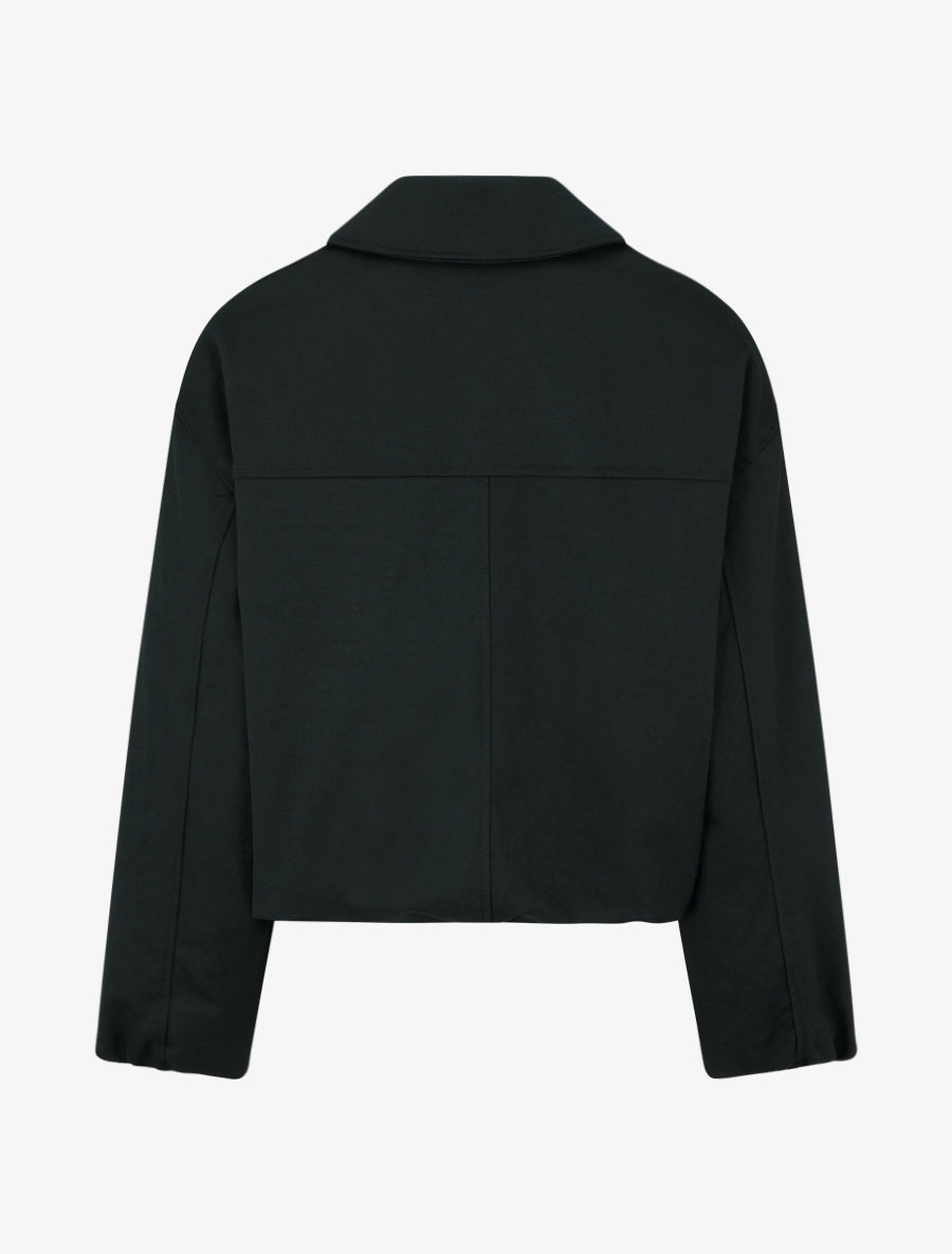 Bomber uni zippé - Noir - 2