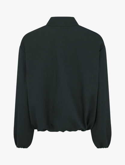 Bomber uni à bords élastiqués - Noir - 2