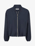 Bomber uni à bords élastiqués - Marine - 1